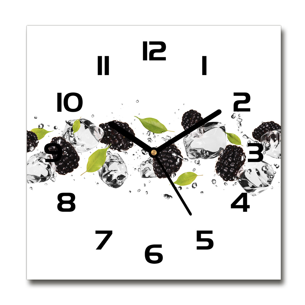 Square kitchen clock Cherries and water