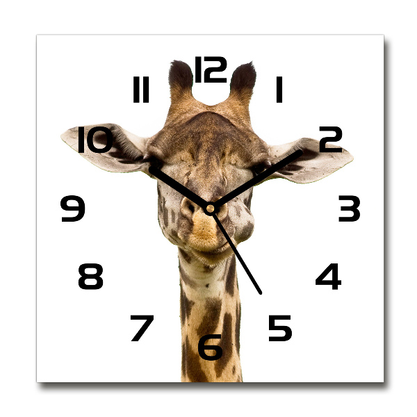 Square wall clock Giraffe