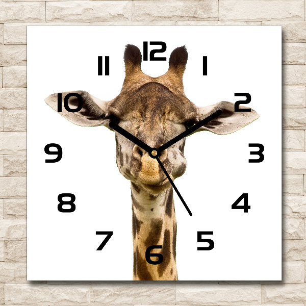 Square wall clock Giraffe