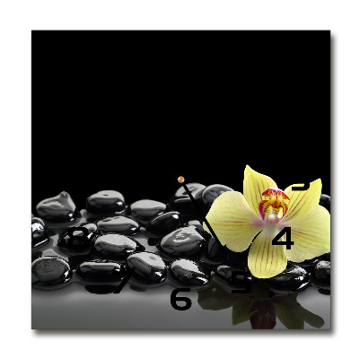 Square wall clock Orchid