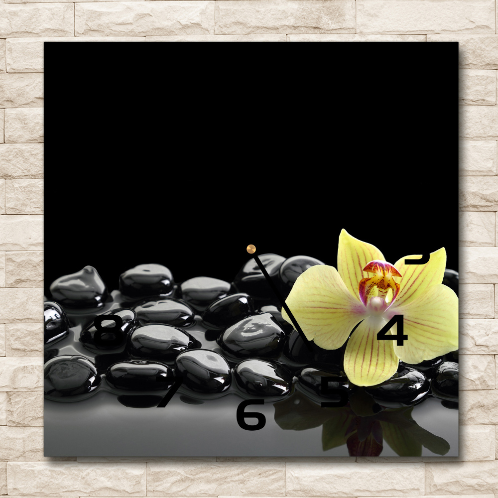 Square wall clock Orchid