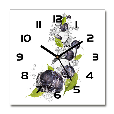 Square kitchen clock Ice berries