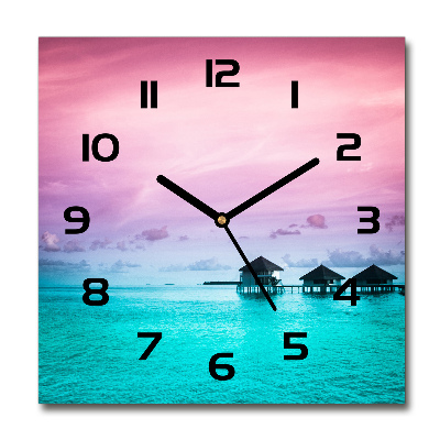 Square wall clock Bungalowy by the water