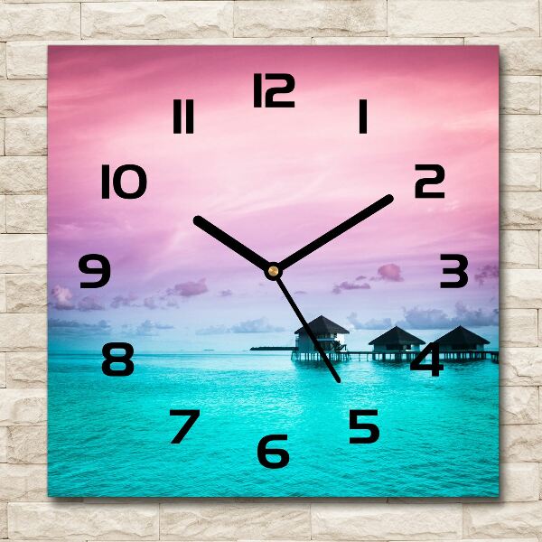 Square wall clock Bungalowy by the water