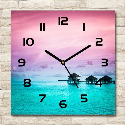 Square wall clock Bungalowy by the water