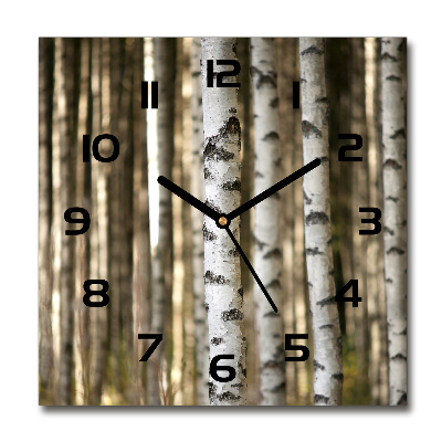 Square kitchen clock Birch