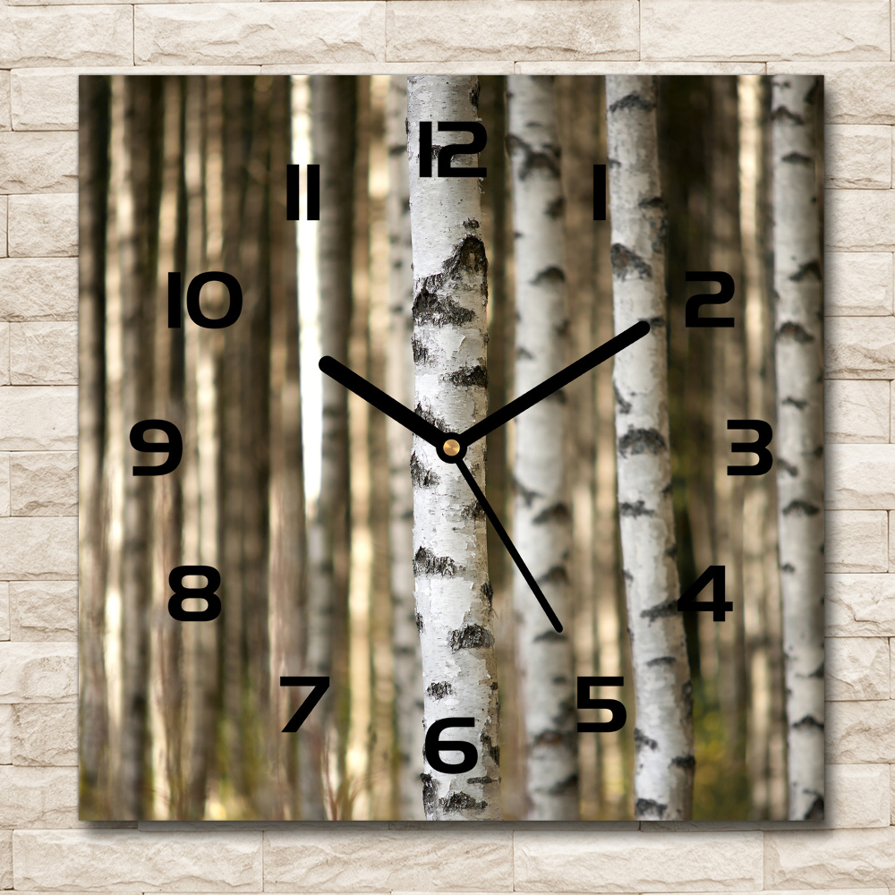 Square kitchen clock Birch