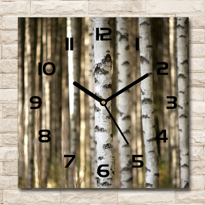 Square kitchen clock Birch