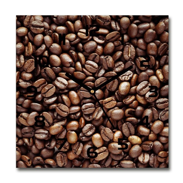 Square wall clock Coffee beans