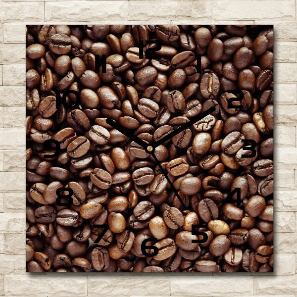 Square wall clock Coffee beans