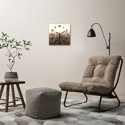 Square wall clock City voltage line