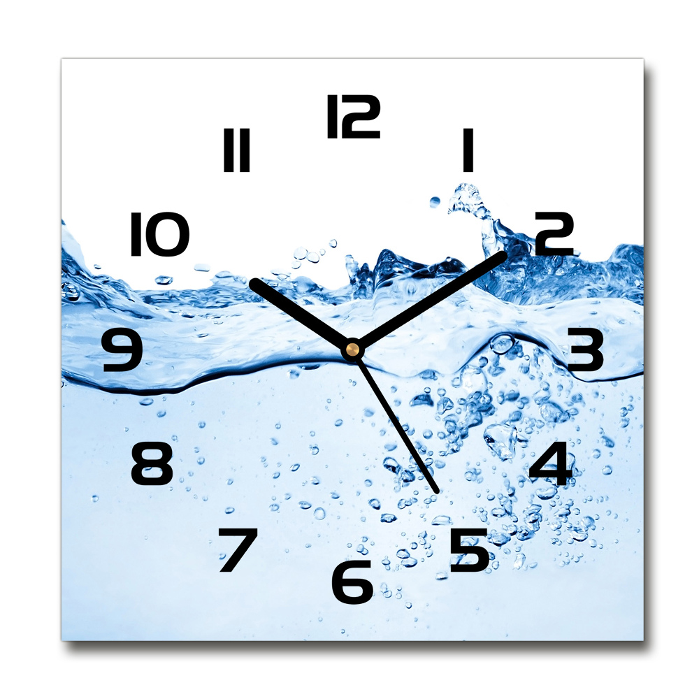 Square wall clock Water