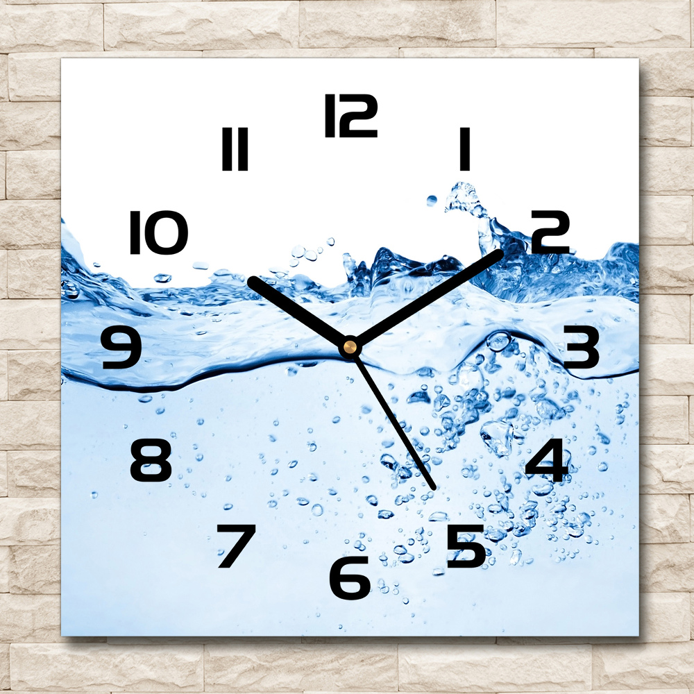 Square wall clock Water