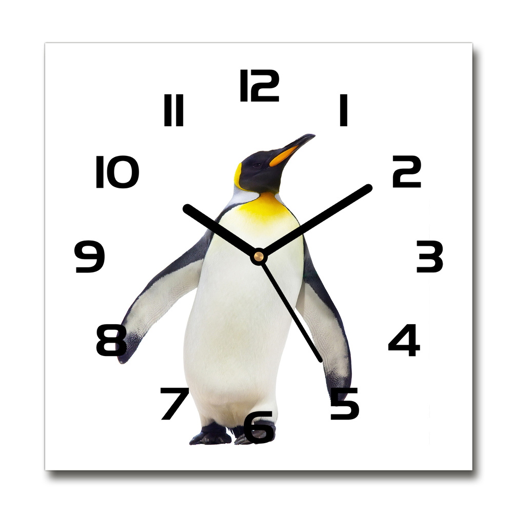 Square wall clock Penguin