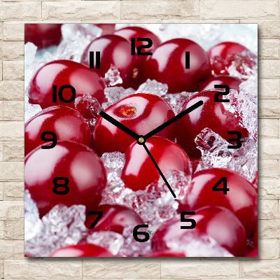 Square wall clock Frozen cherry