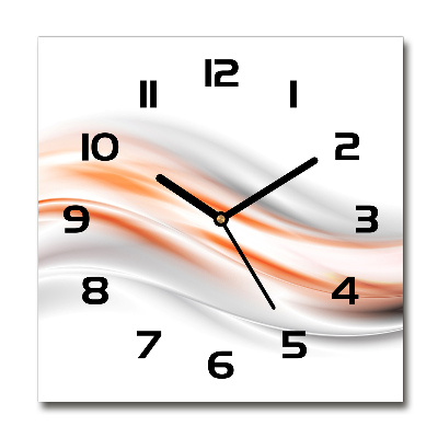 Square wall clock Wave abstraction