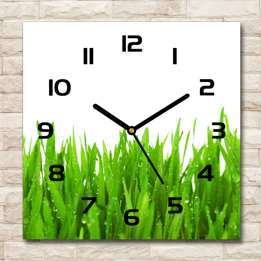 Square wall clock Grass