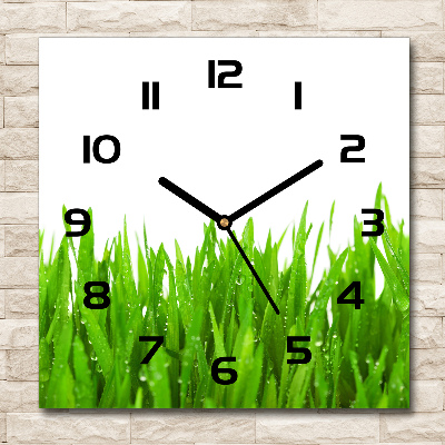 Square wall clock Grass