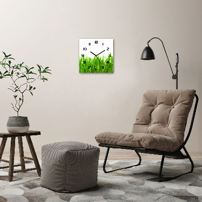 Square wall clock Grass