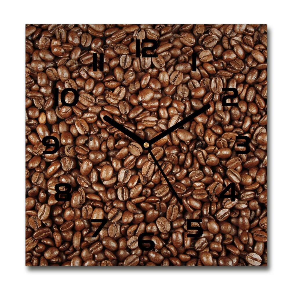 Square kitchen clock Coffee beans