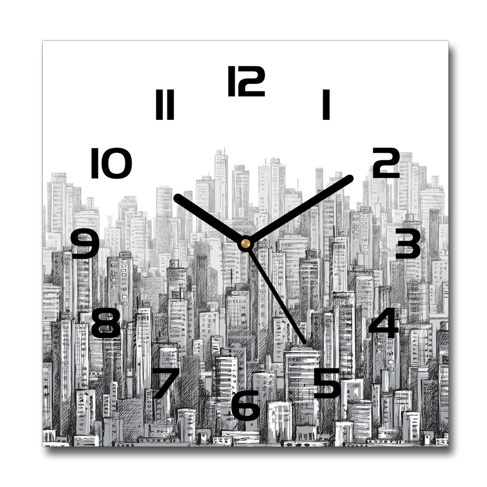 Square wall clock Skyscrapers