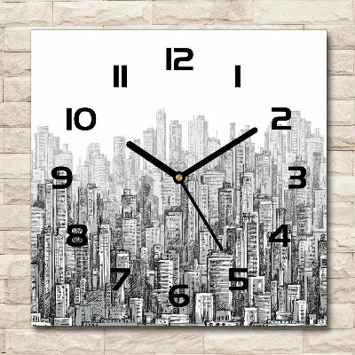 Square wall clock Skyscrapers