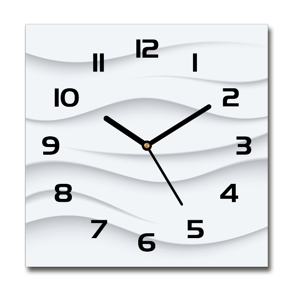 Square kitchen clock Wave abstraction