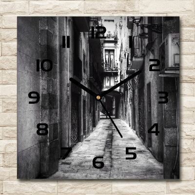 Square wall clock Barcelona Spain