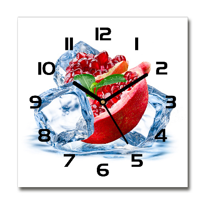 Square wall clock Ice navy blue