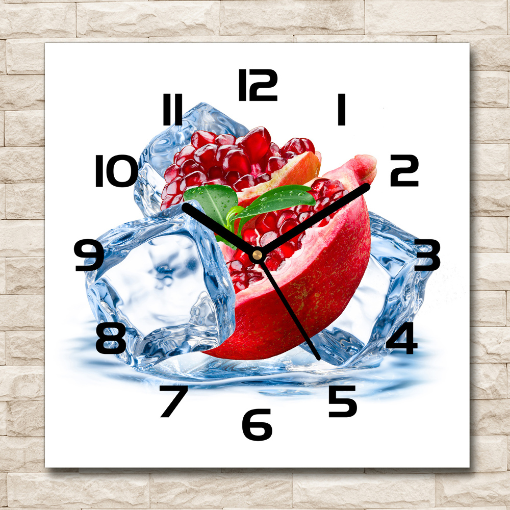 Square wall clock Ice navy blue