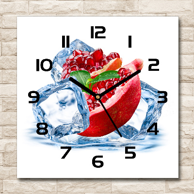 Square wall clock Ice navy blue