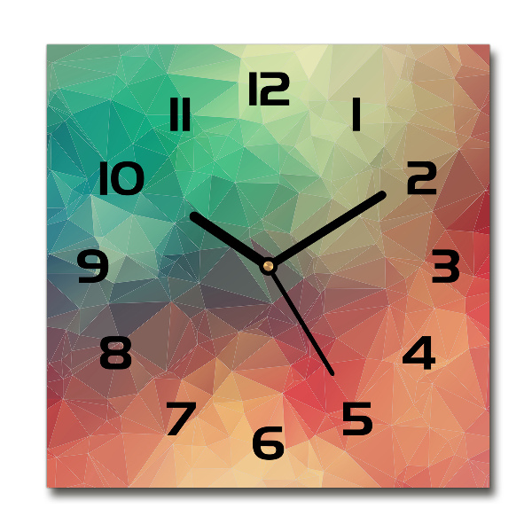 Square kitchen clock Geometric background