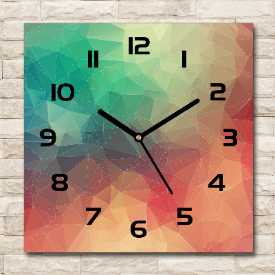 Square kitchen clock Geometric background