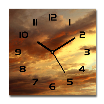 Square kitchen clock Sunrise