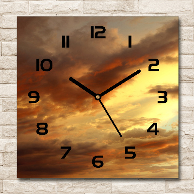 Square kitchen clock Sunrise