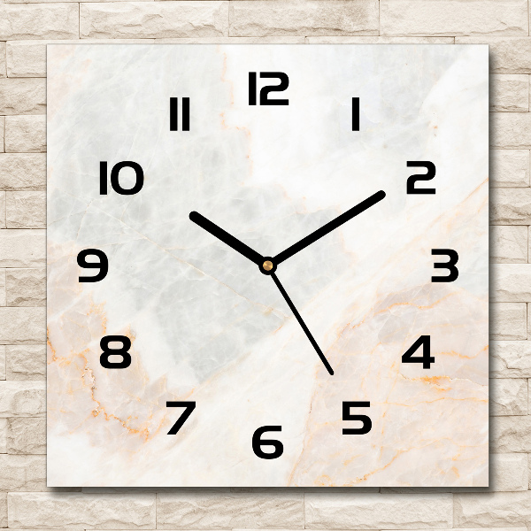 Square wall clock Marble