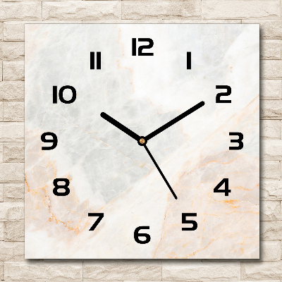 Square wall clock Marble