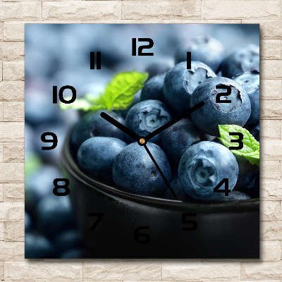 Square kitchen clock Berries