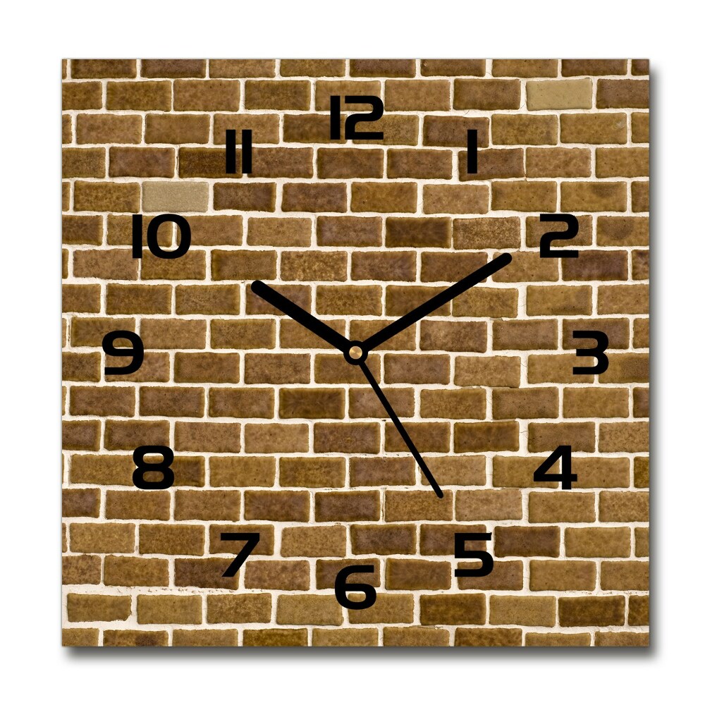 Square wall clock Brick wall