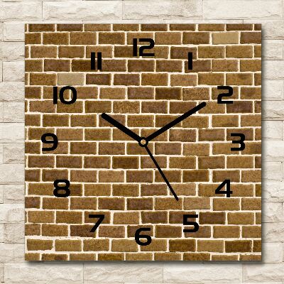 Square wall clock Brick wall