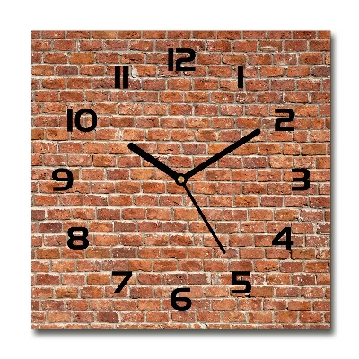 Square wall clock Brick wall