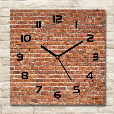 Square wall clock Brick wall