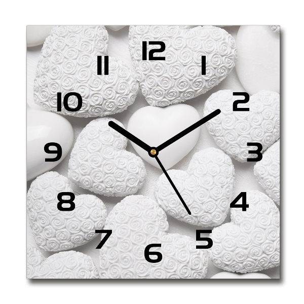 Square wall clock White background