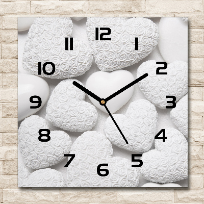 Square wall clock White background