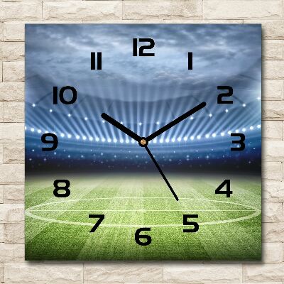 Square wall clock Stadium