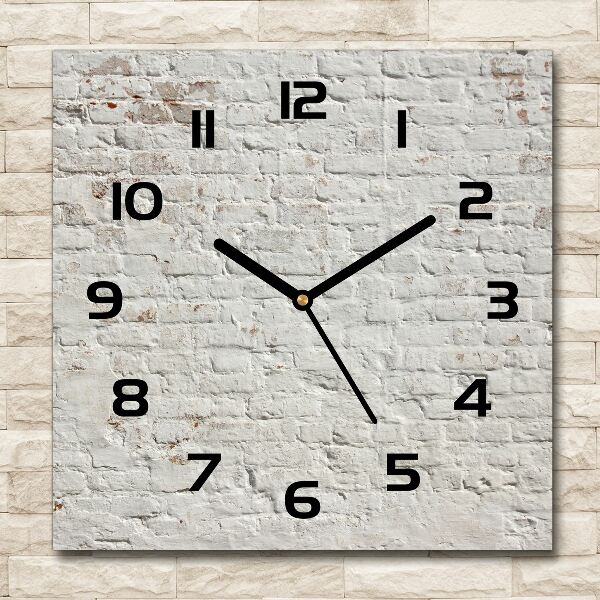 Square wall clock Brick wall