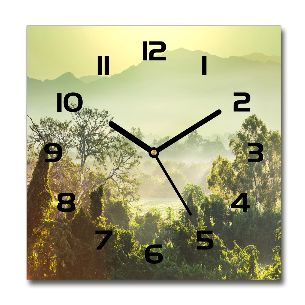 Square kitchen clock Jungle