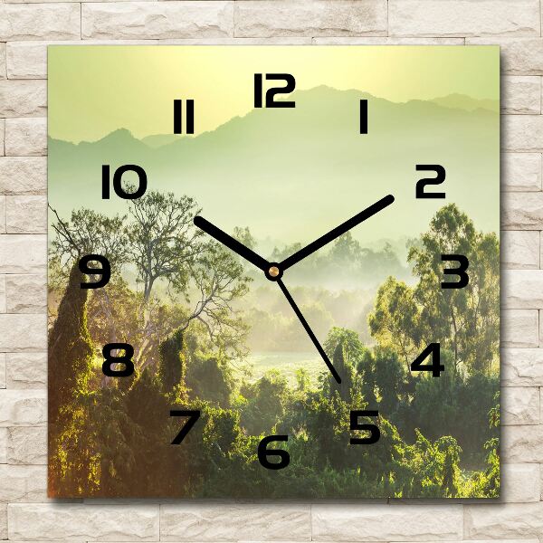 Square kitchen clock Jungle