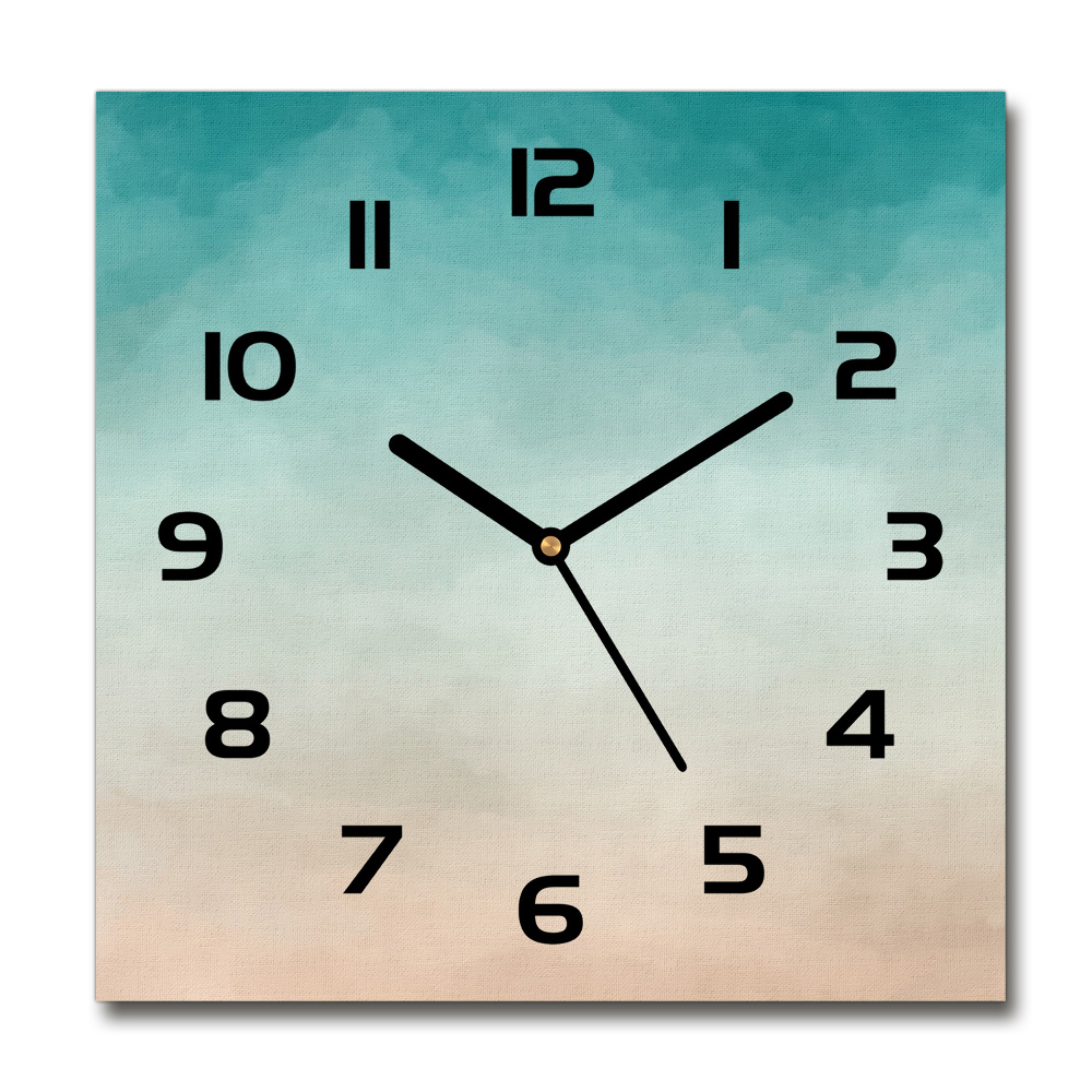 Square glass wall clock Abstraction Background