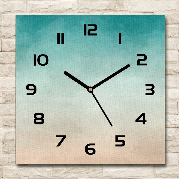 Square glass wall clock Abstraction Background